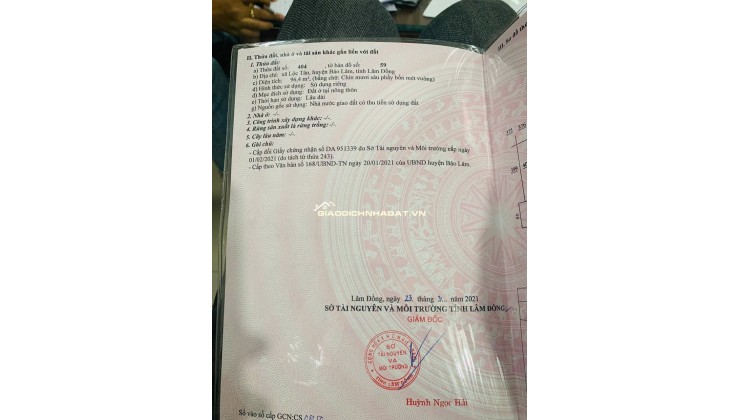 Bán rẻ lô đất thổ cư - cạnh Làng Pháp Bảo Lộc siêu hot